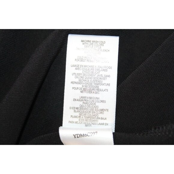 NWT BCBGeneration Black Wide Waistband V-neck Cocktail Dress Work Shift Size XS - Picture 7 of 9